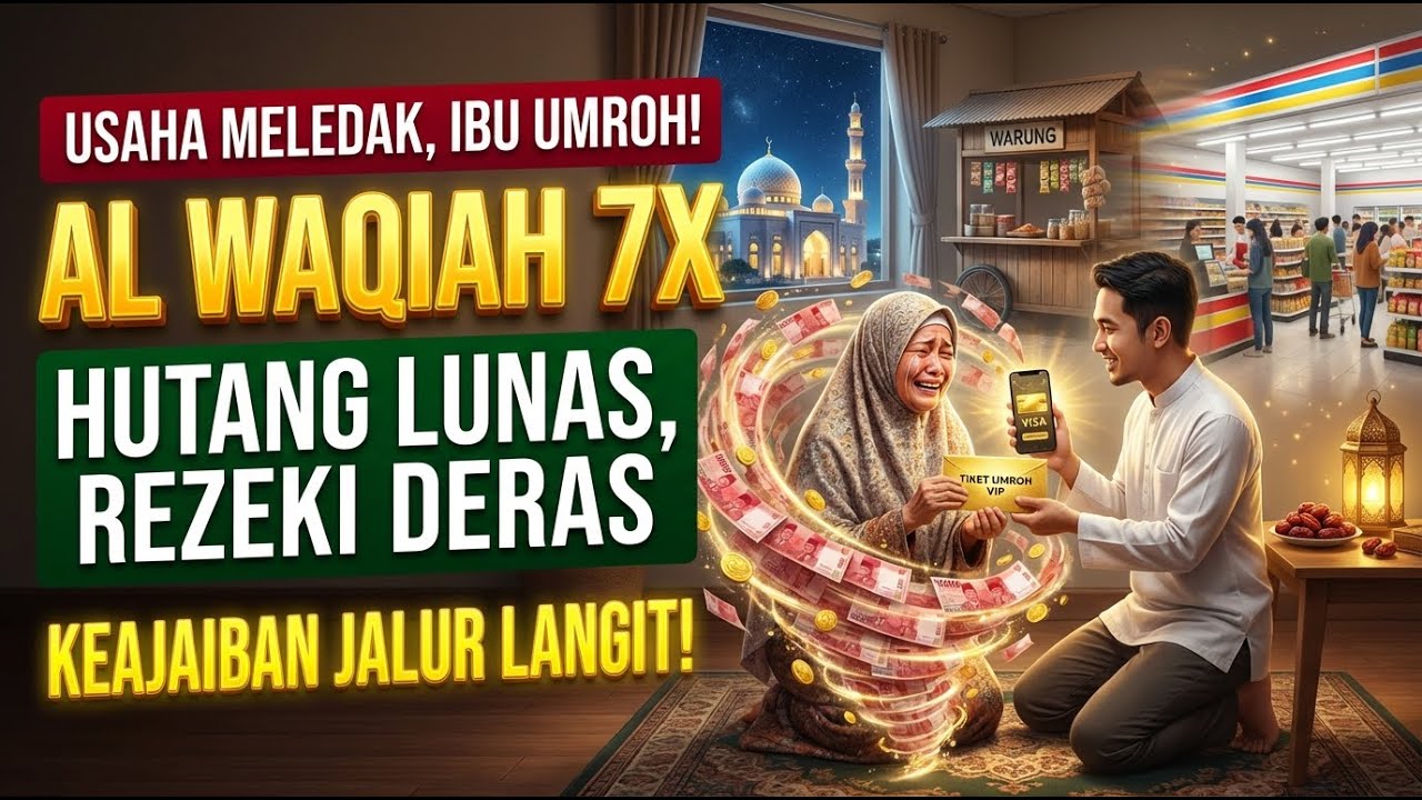 LELAP TANPA BEBAN! Lantunan Malam Al Waqiah 7x Undang Rezeki Tak Disangka Ramadhan
