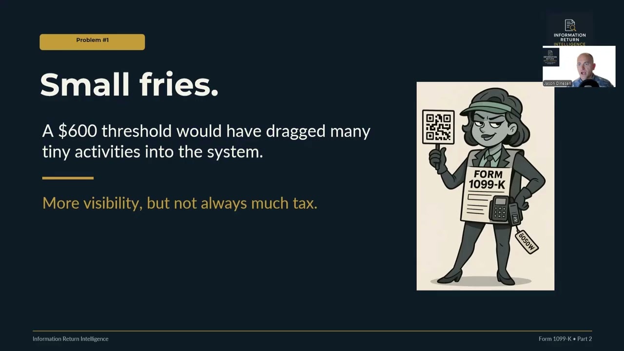 Episode 34: Form 1099-K, Part 2 -- Why the $600 Threshold Was Reversed