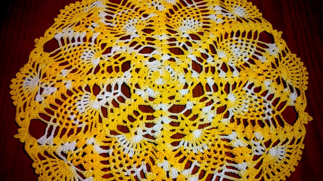 Crochet AQua  Blue Pineapple Doily