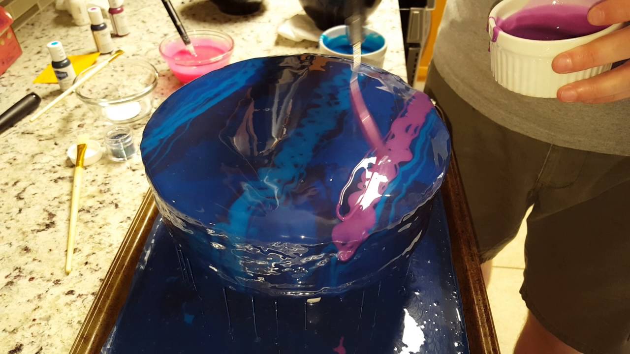 Galaxy Cake Mirror Glaze