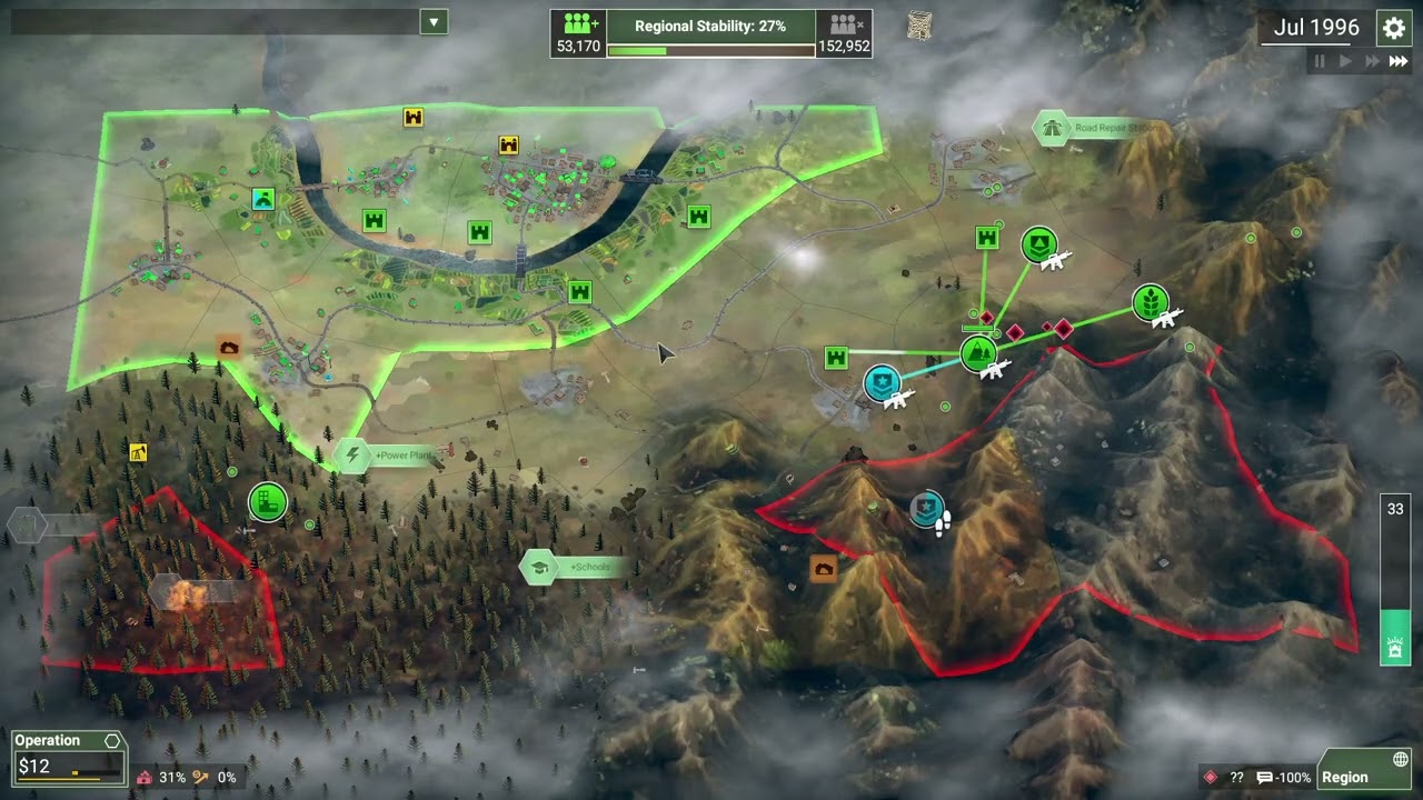 Rebel Inc - Custom Scenarios - The 1989 Revolution - Brutal Difficulty - (No Commentary)