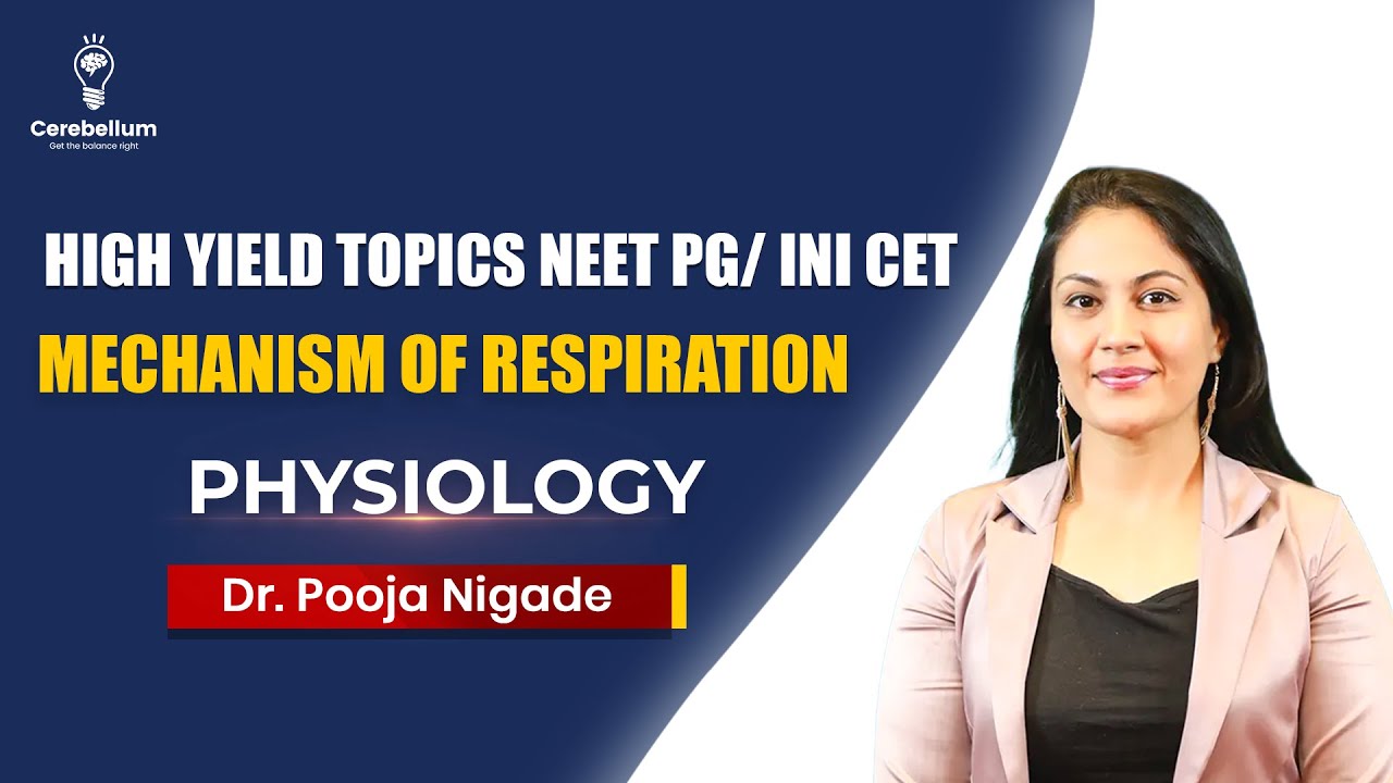 Mechanism of Respiration | High Yield Topics Neet PG / INICET |  Physiology | Dr. Pooja Nigade
