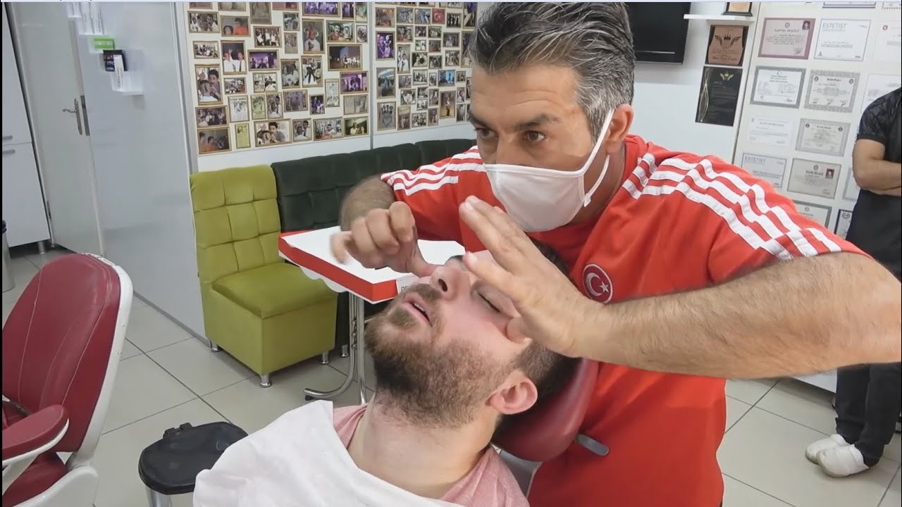 ASMR Turkish Barber By Münür Önkan Head,Face,Body,Back,Neck and Arm Massage