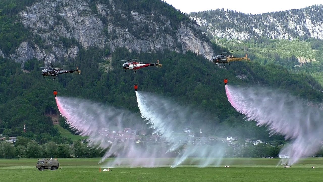 Fly-Out Alouette III | Austrian Air Force Alouette III fire fighting