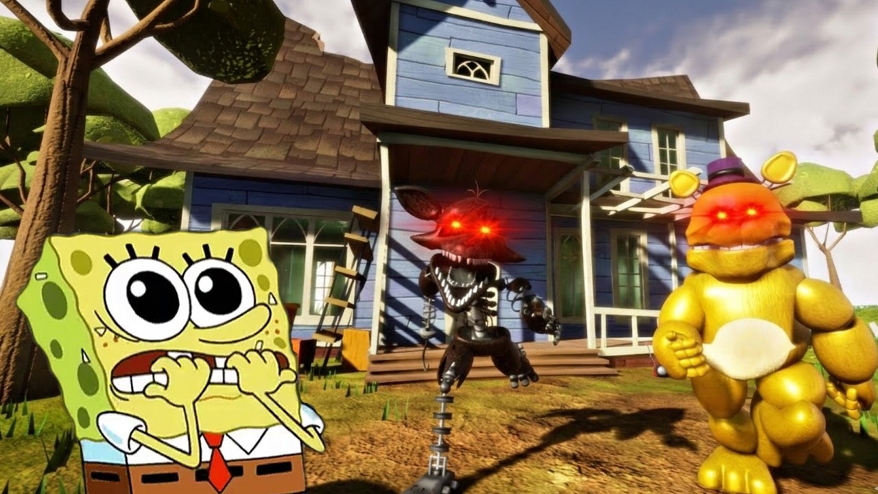 HELLO NEIGHBOR MAS O VIZINHO SÃO TODOS OS ANIMATRONICS ULTRA RÁPIDO
