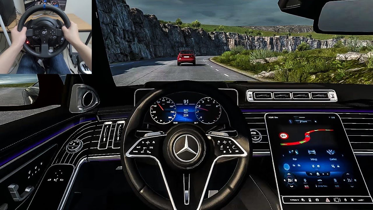 Euro Truck Simulator 2 - Mercedes Benz W223 S Class [Steering Wheel Gameplay]