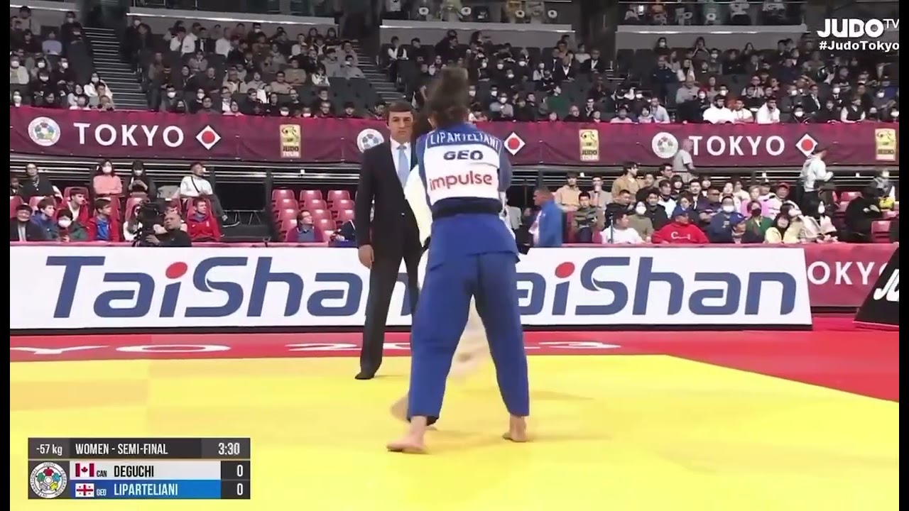 Криста Дегучи 🇨🇦 в финале! 🤩В полуфинале она смогла без трудностей выиграть Липартелиани #judo