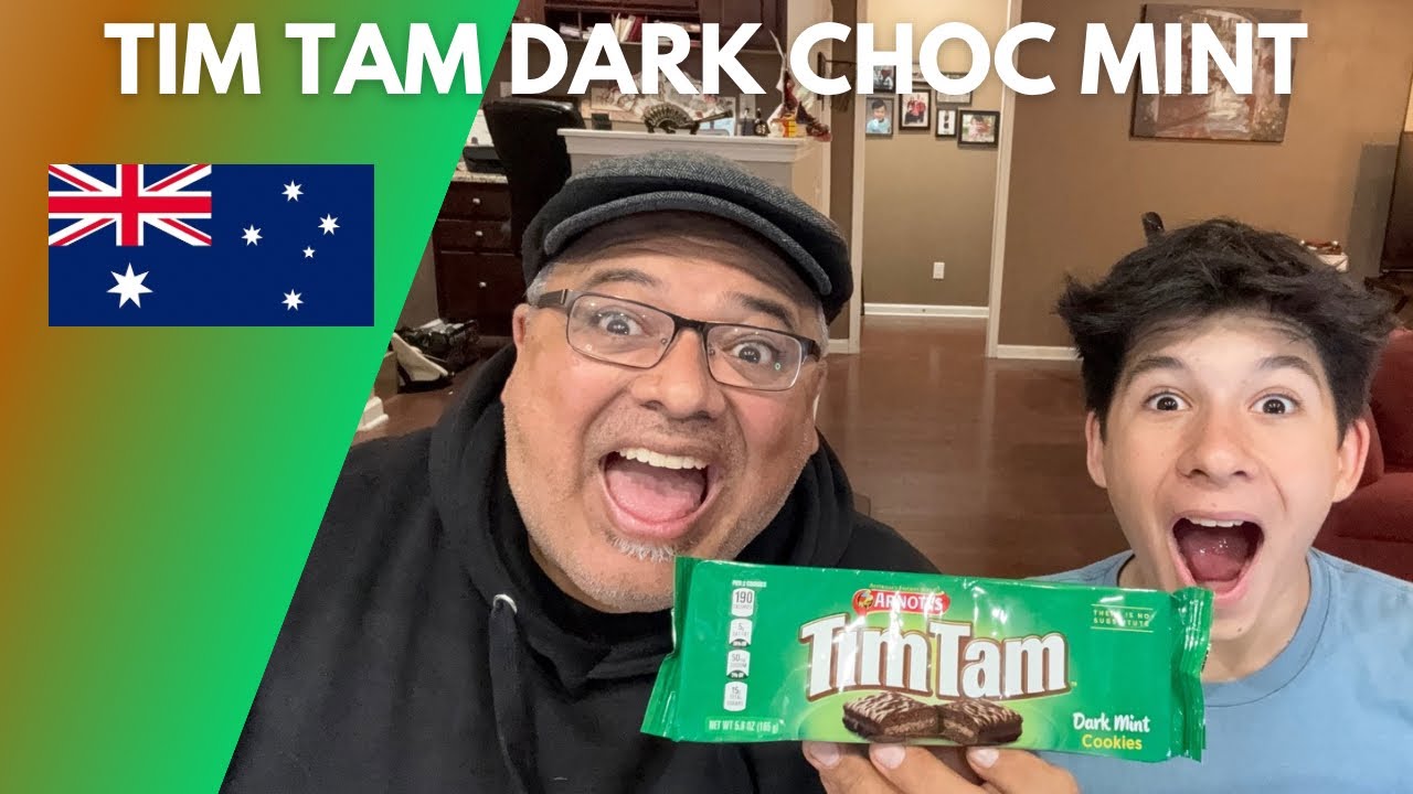 Americans Try Dark Chocolate Mint Tim Tams | Arnott’s | Snack Review