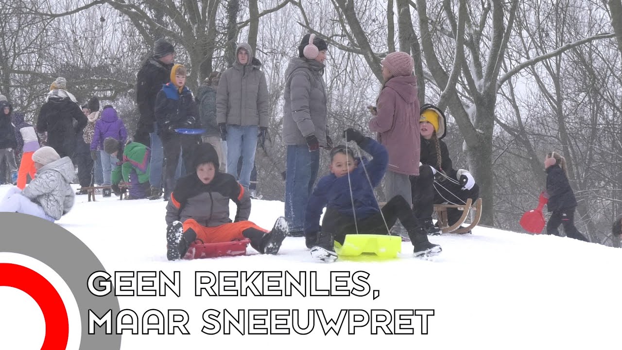 Geen rekenles, maar sneeuwpret in Eindhoven: 'Ik ga mijn broertje bekogelen'