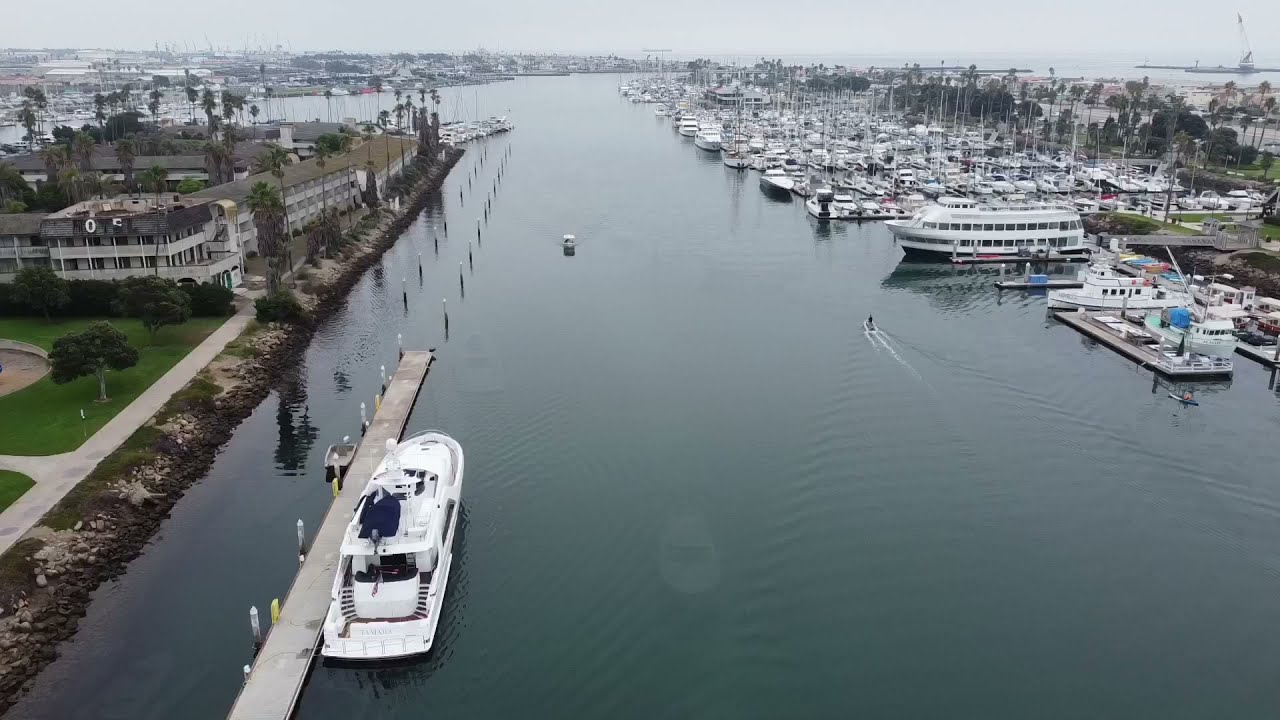 OXNARD HARBOR, CALIFORNIA, (4k-Cinematic) DJI MINI 2 drone footage