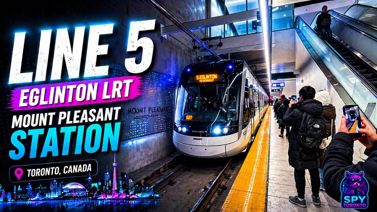 Line 5 Eglinton LRT Walk Tour of Mount Pleasant Station in Toronto