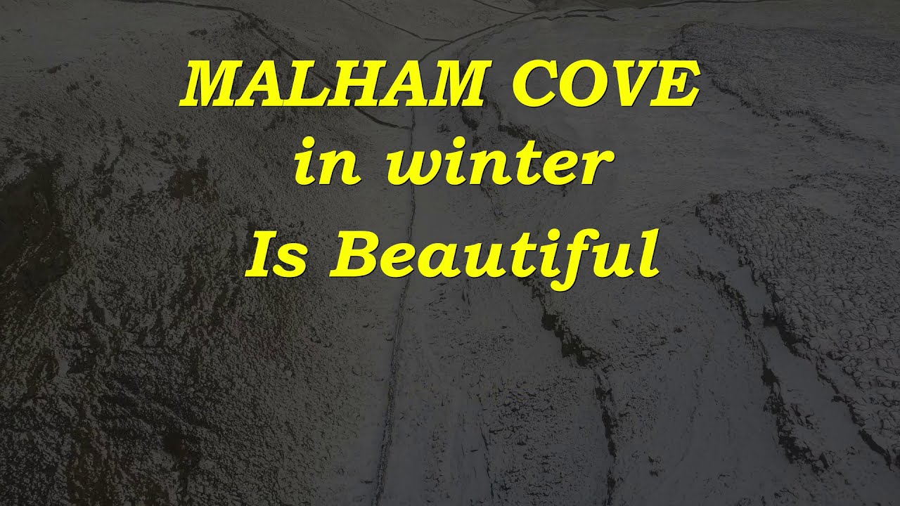 Malham Cove in winter - by drone