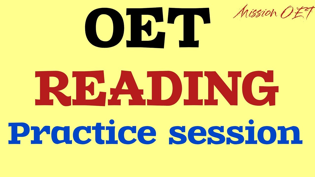 OET reading online practice session | #oet #oetexam #oetnursing