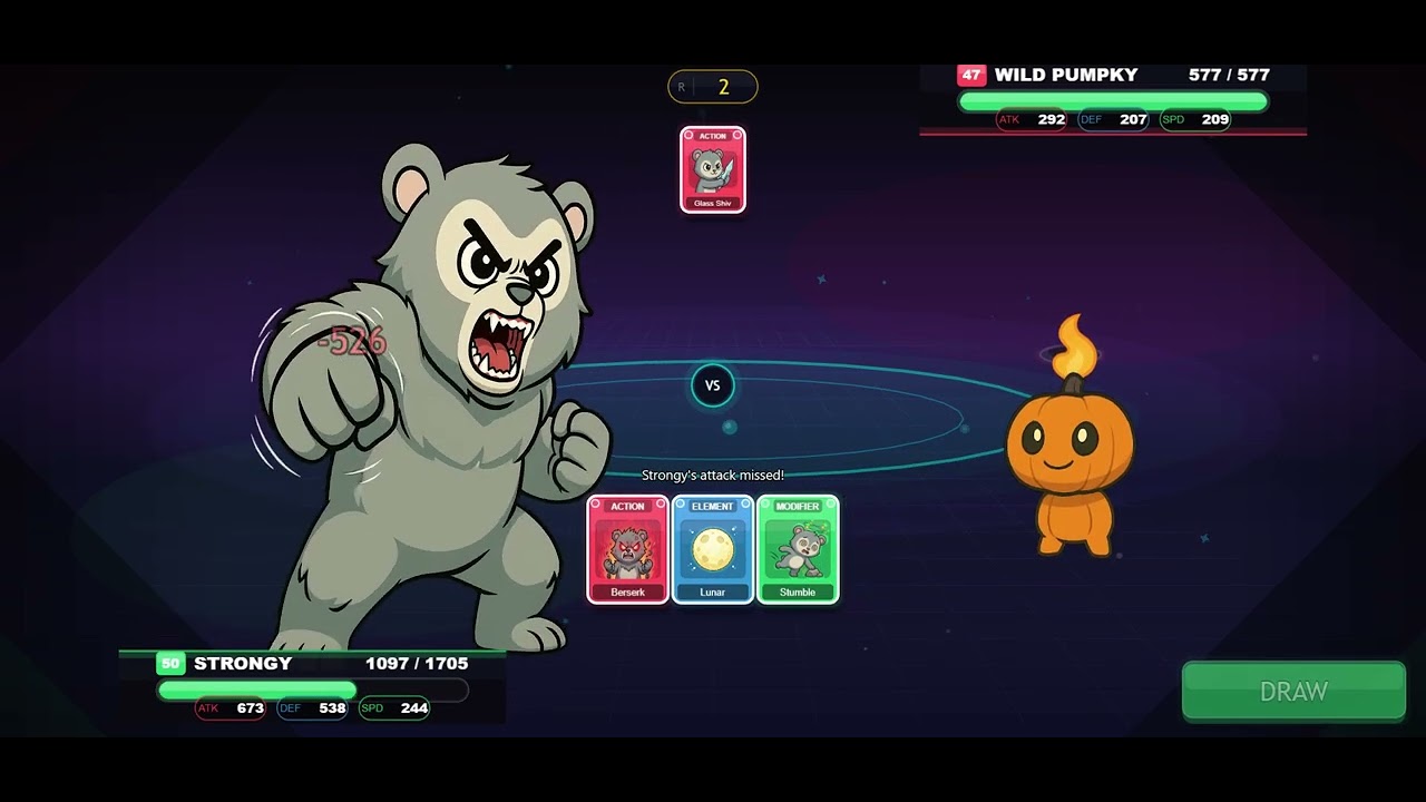 Pitpet Adventure | Battle Demo | STRONGY vs PUMPKY