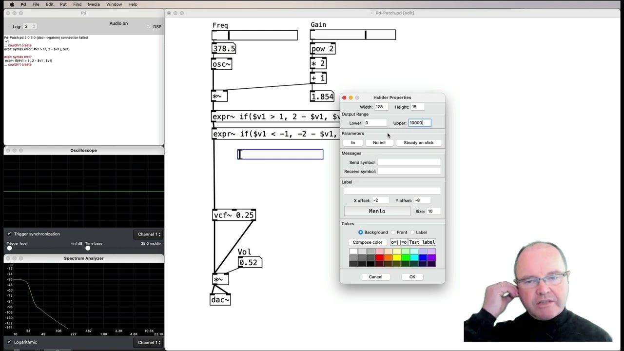 52. Low Pass Gate in Pure Data