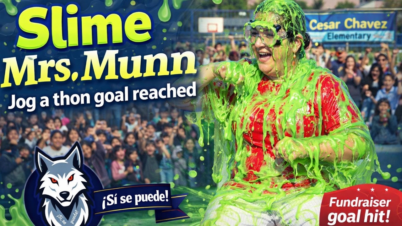 Slime Mrs Munn | Jog-a-thon Goal Reached