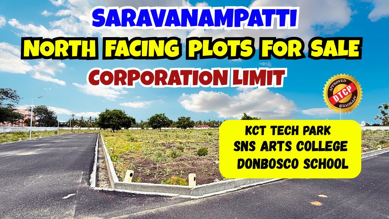 Plots For sale 📍Saravanampatti Coimbatore | ☎️ 90804 74156 #realestatecoimbatore #saravanampattiland