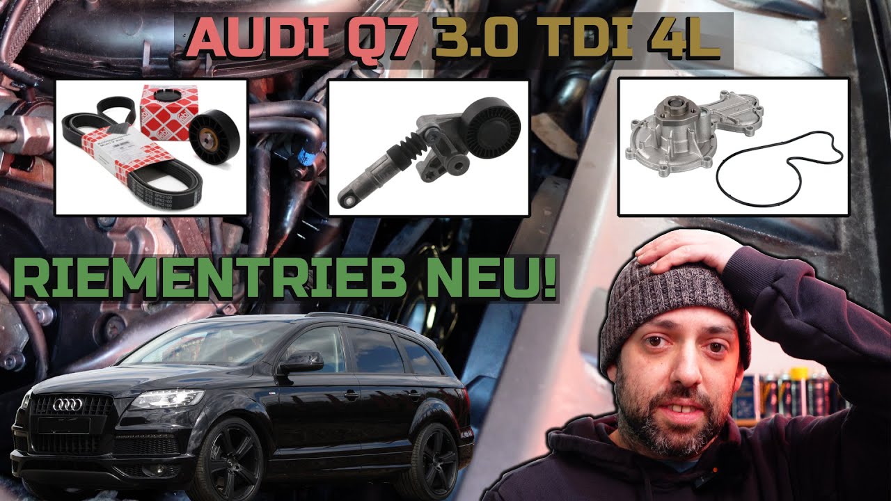 Audi Q7 3.0 TDI 4L - Keilriemen, Wasserpumpe, Thermostat, Riemenscheibe - Alles neu! #car #tutorial