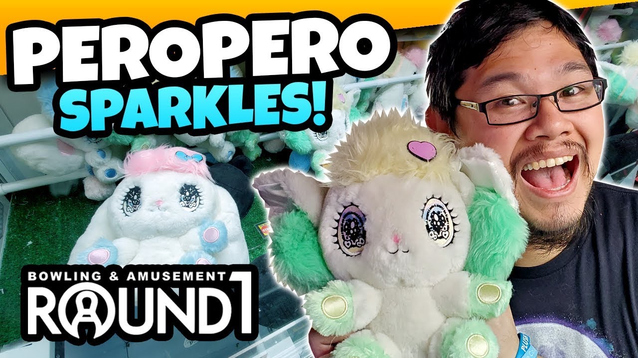 Cute Peropero UFO Catcher Wins! Playing Claw Machines at Round 1 Arcade!