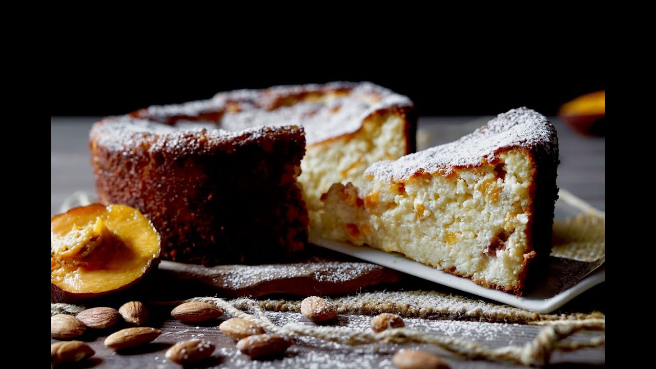 Cream Cheese, Peach and Almond Cake
