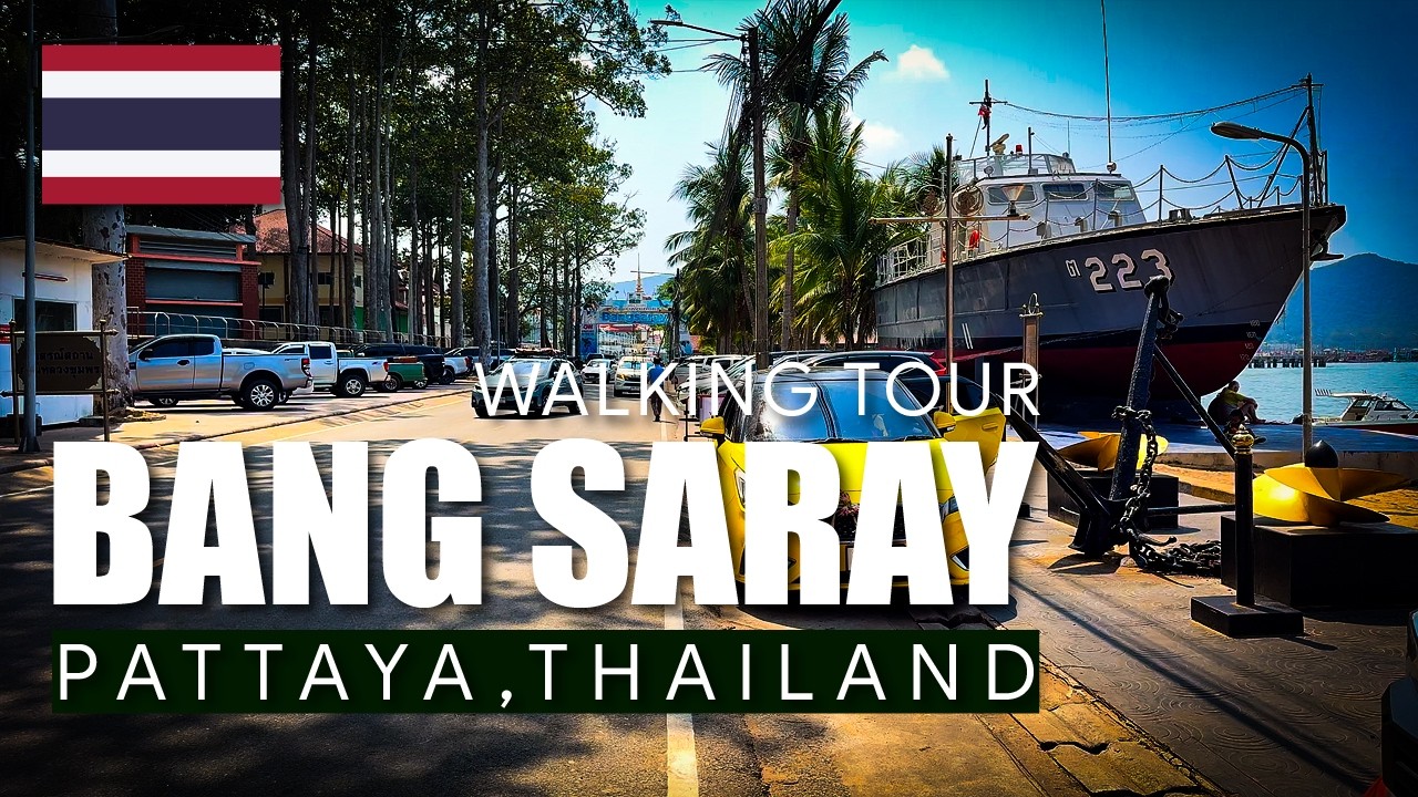 POV Walking Tour – Bang Saray Beach & Pier | Day Walk | 4K