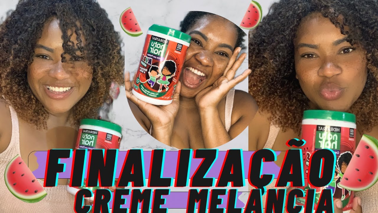 Testando creme de Melancia 🍉 da Natu Hair kids defini&ccedil;&atilde;o top #natuhair #cremedemelancia