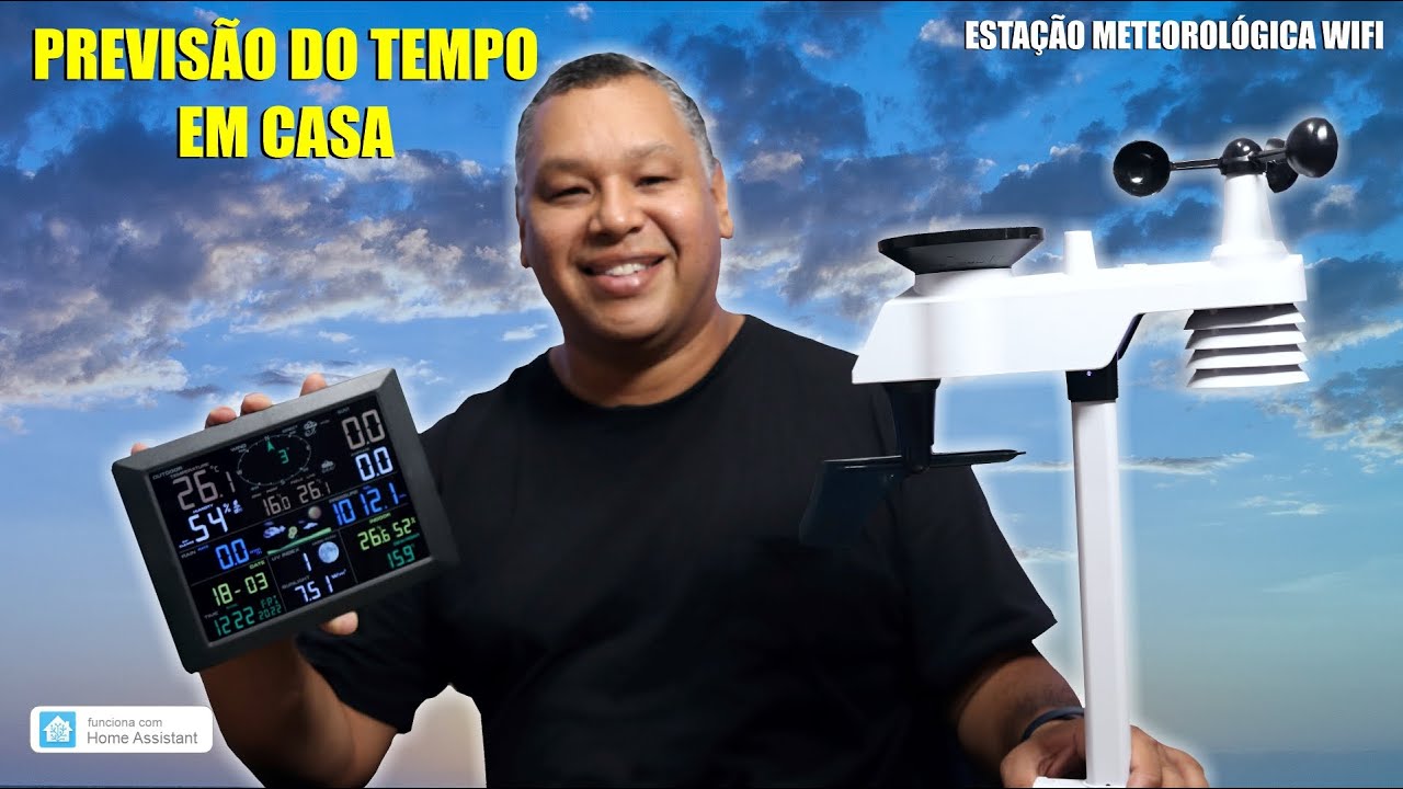ESTAÇÃO METEOROLÓGICA WIFI - Previsão do Tempo em Casa -  Compatível com Home Assistant