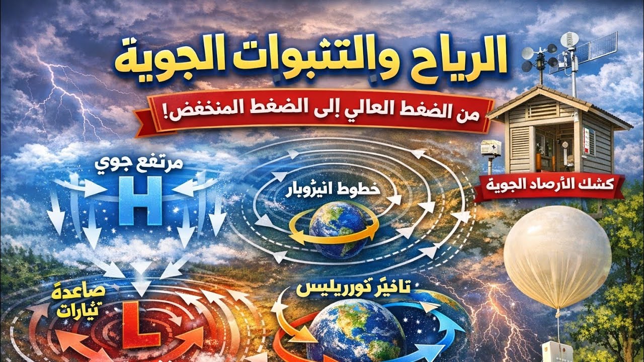 شرح درس الرياح و التنبؤات الجوية علوم ٢ إعدادى الترم الثانى 2026 