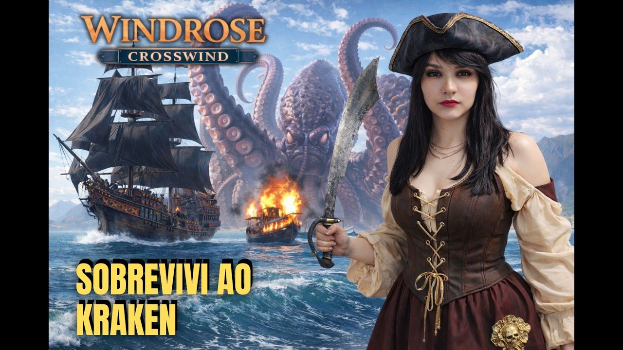 MORRI 5 VEZES NO 1º DIA! 😭💀 Windrose Crosswind pirata PT-BR