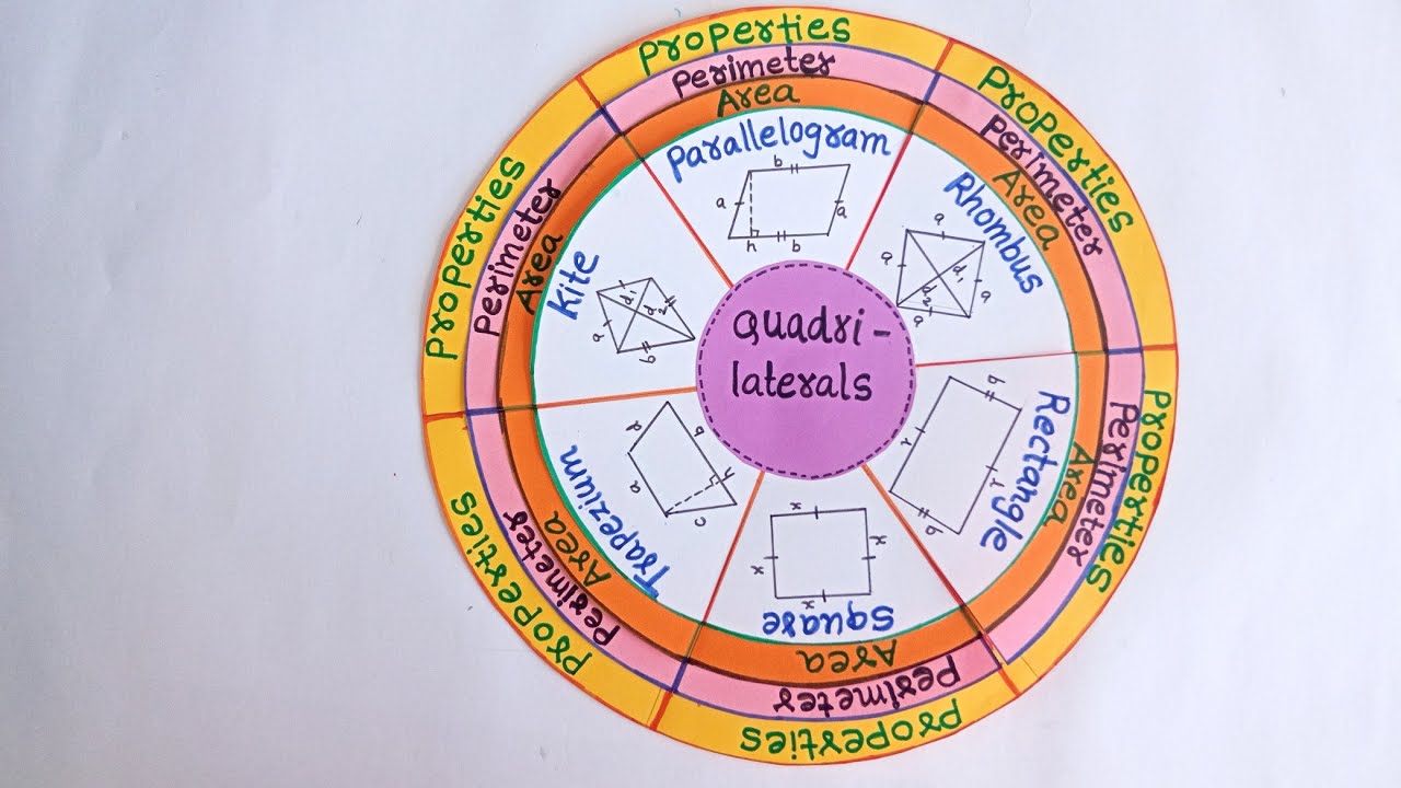 Quadrilaterals Math Working model| Types of quadrilaterals math project |#mathworkingmodel |