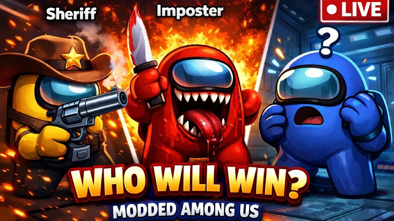 Sheriff vs Imposter vs Crewmate!! Modded Among Us With New roles!! | Join Now !! Subscribe