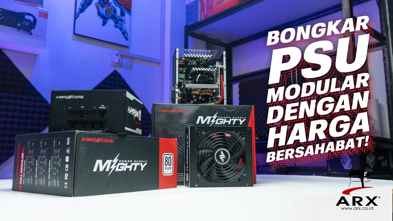 BONGKAR POWER SUPPLY FULL MODULAR HARGA MIRING | Abkoncore Mighty Series 80 Plus PSU Breakdown