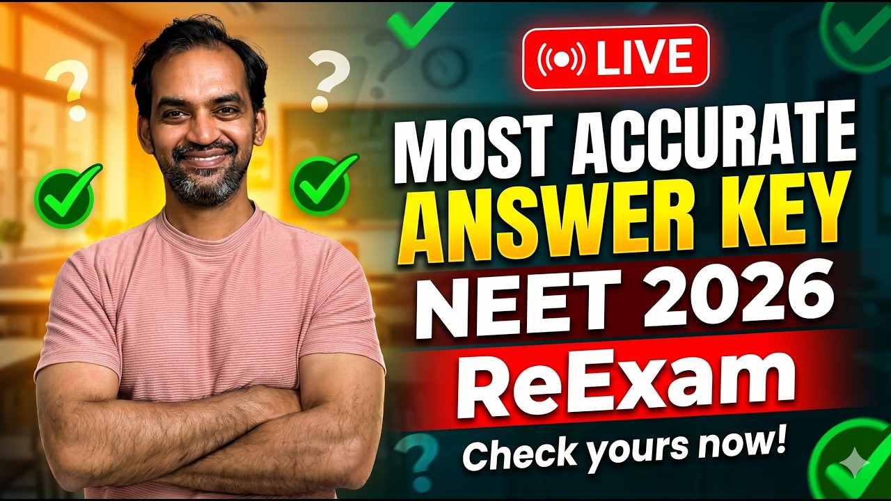 🔴 LIVE: NEET 2026 ReExam EXACT Answer Key! Check Your Score NOW!