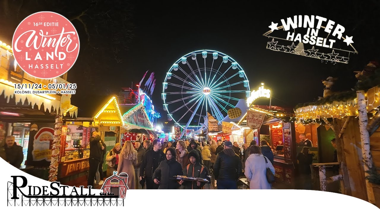 Winterland Hasselt 2024 - der wunderschöne Weihnachtsmarkt mit Kirmes Attraktionen in Belgien | VLog