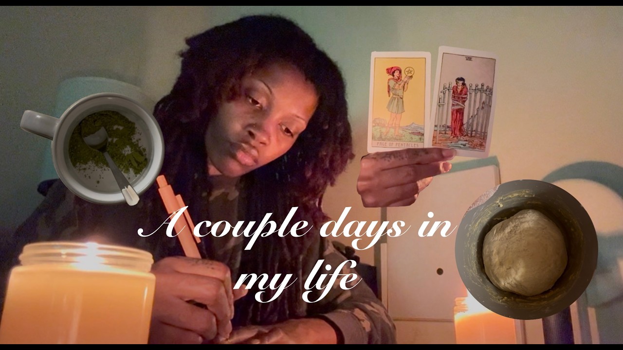 A couple days in my life | reading, baking, tarot, witchcraft
