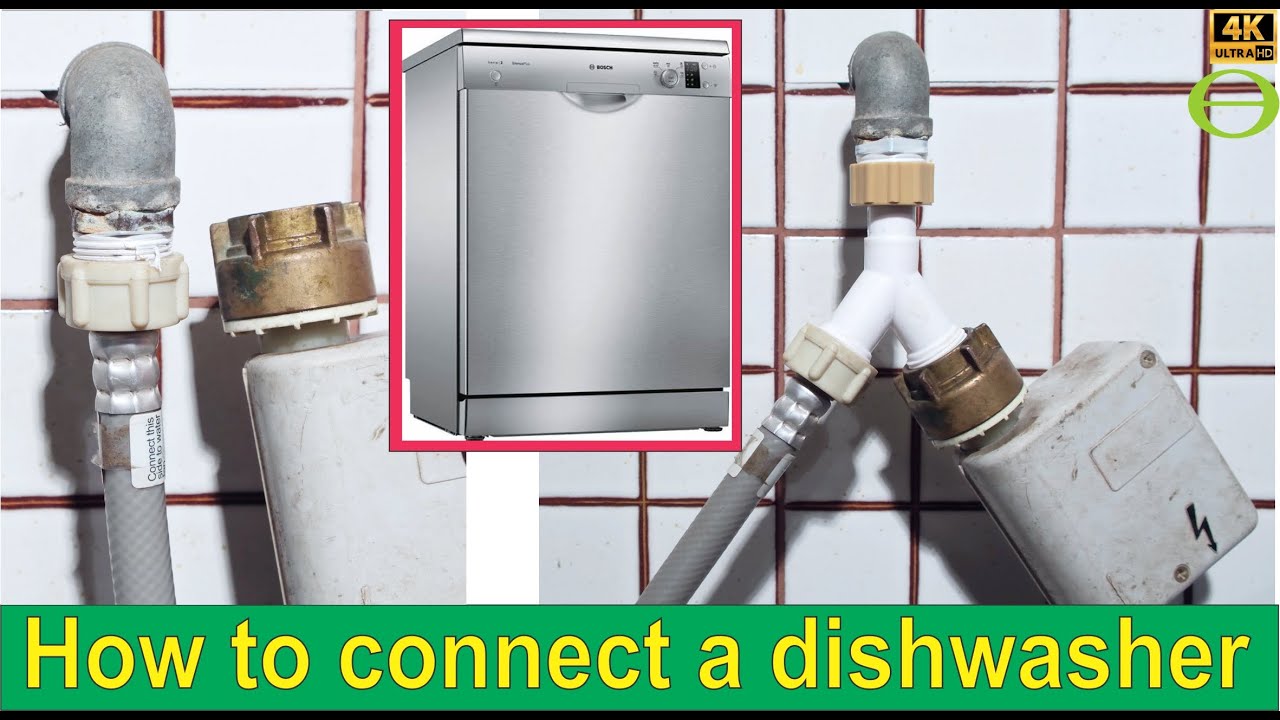 How to connect a dishwasher to a water outlet - single or shared with washing machine