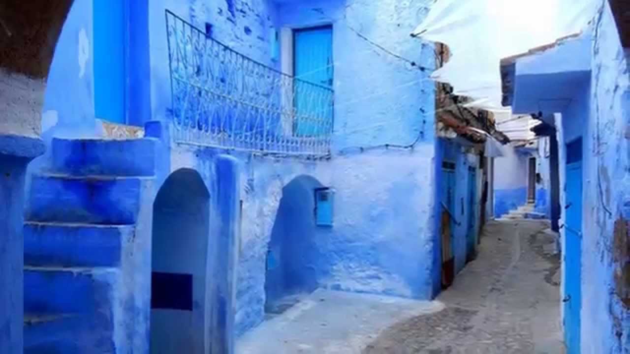 Голубой город Шефшауен Chefchaouen в Марокко