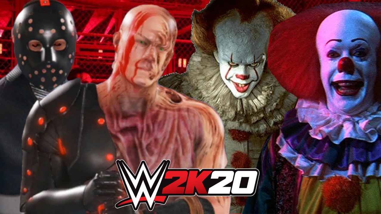 NEW PENNYWISE & OLD PENNYWISE vs SUPER GAMING FAMILY HORROR EDITION | WWE 2K20