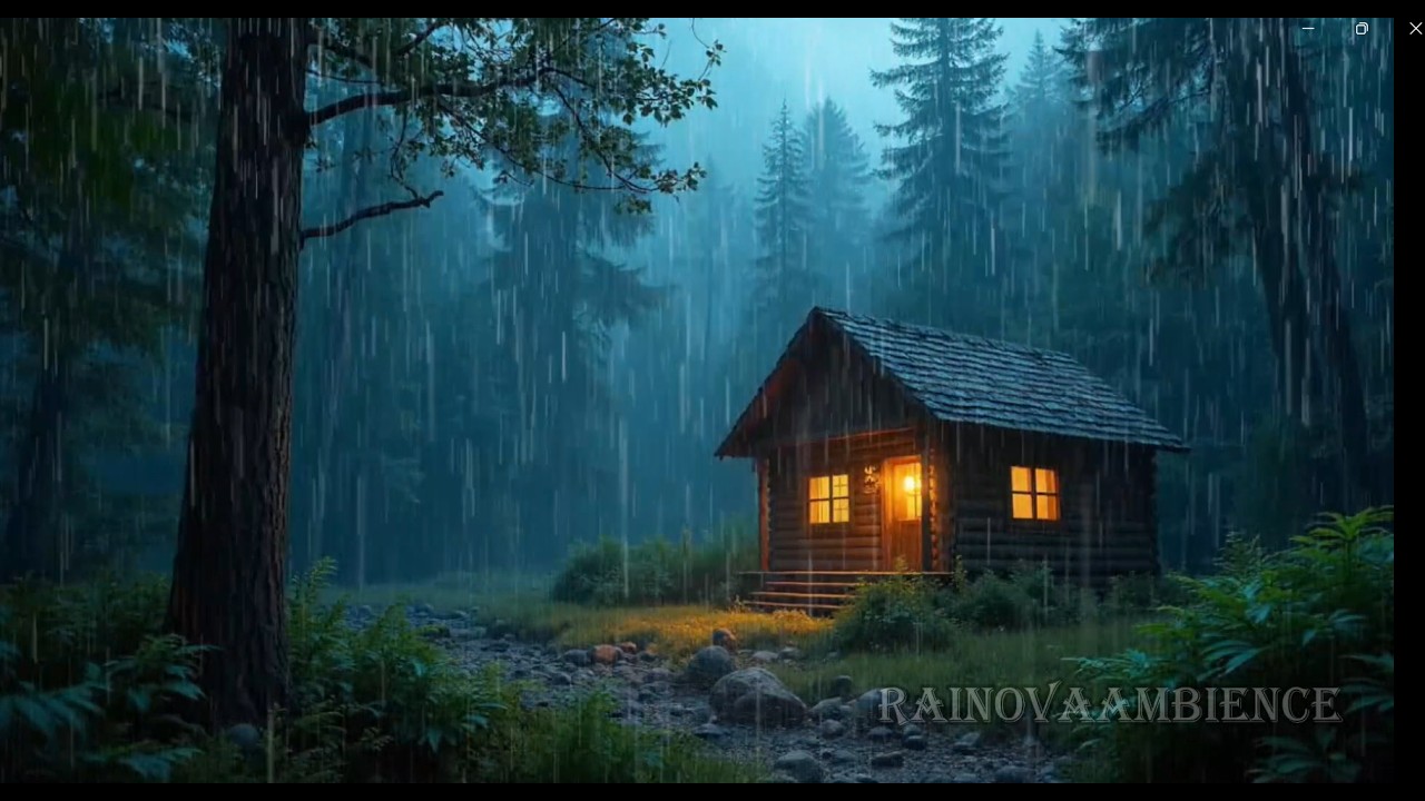 Cozy Cabin in the Rain at Night 🌧️ Rain Sounds in Forest for Deep Sleep & Relaxation (3 Hours)