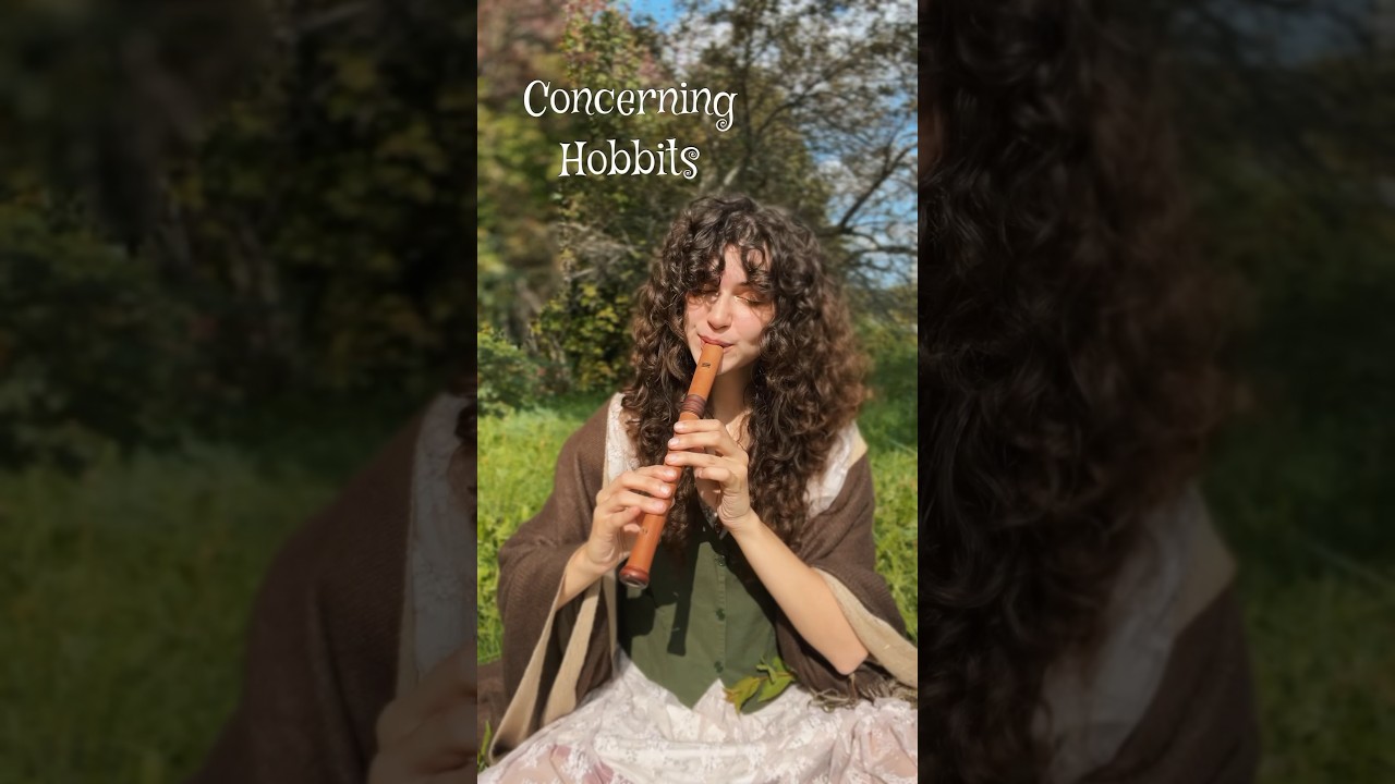 Concerning Hobbits 🍃🗡️ on wooden soprano recorder #recorder #lotr #lordoftherings #thehobbit