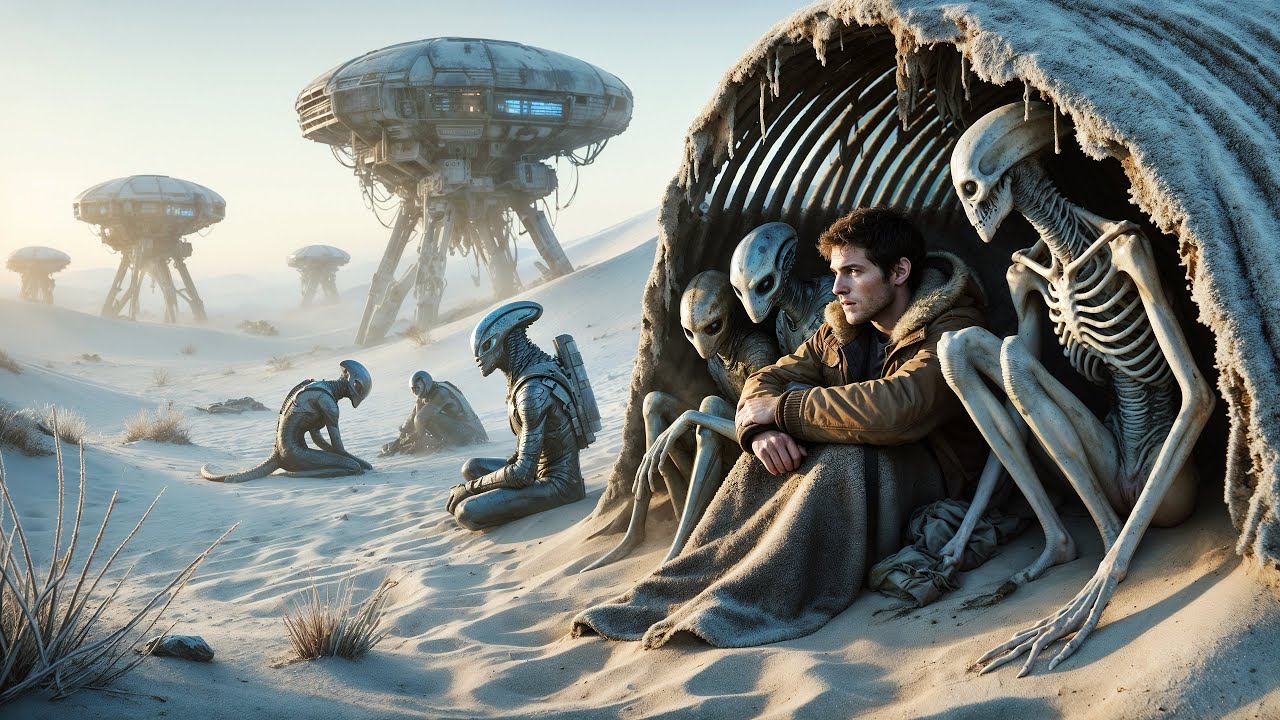 Alien Cadets Freeze in Night Desert—Human Builds Thermal Shelter Using Sand and Bones / HFY