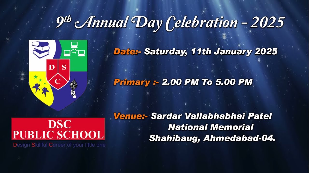 PART - 1 (AFTERNOON) | DSC Public School Ahmedabad | Grand Annual Day Celebration 2025