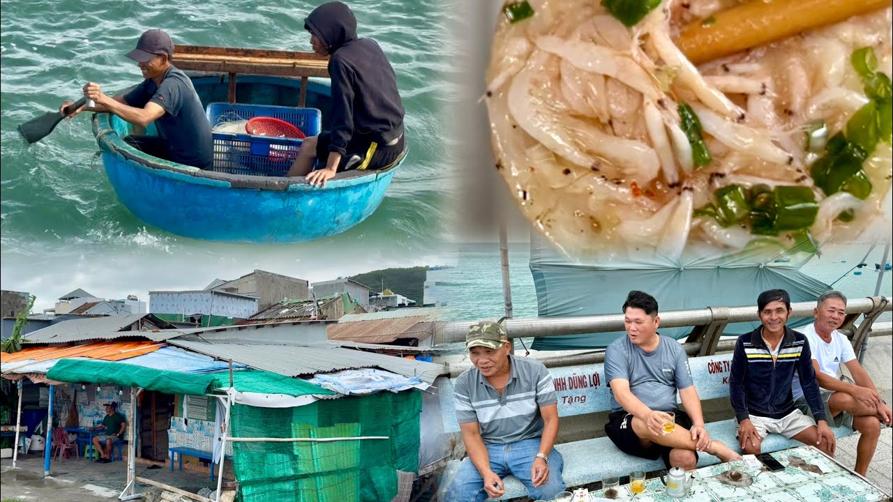 Bánh Căn Ruốc Nóng Hổi Xóm Chài Nha Trang | Sóng Lớn Khó Tiếp Cận Bờ 