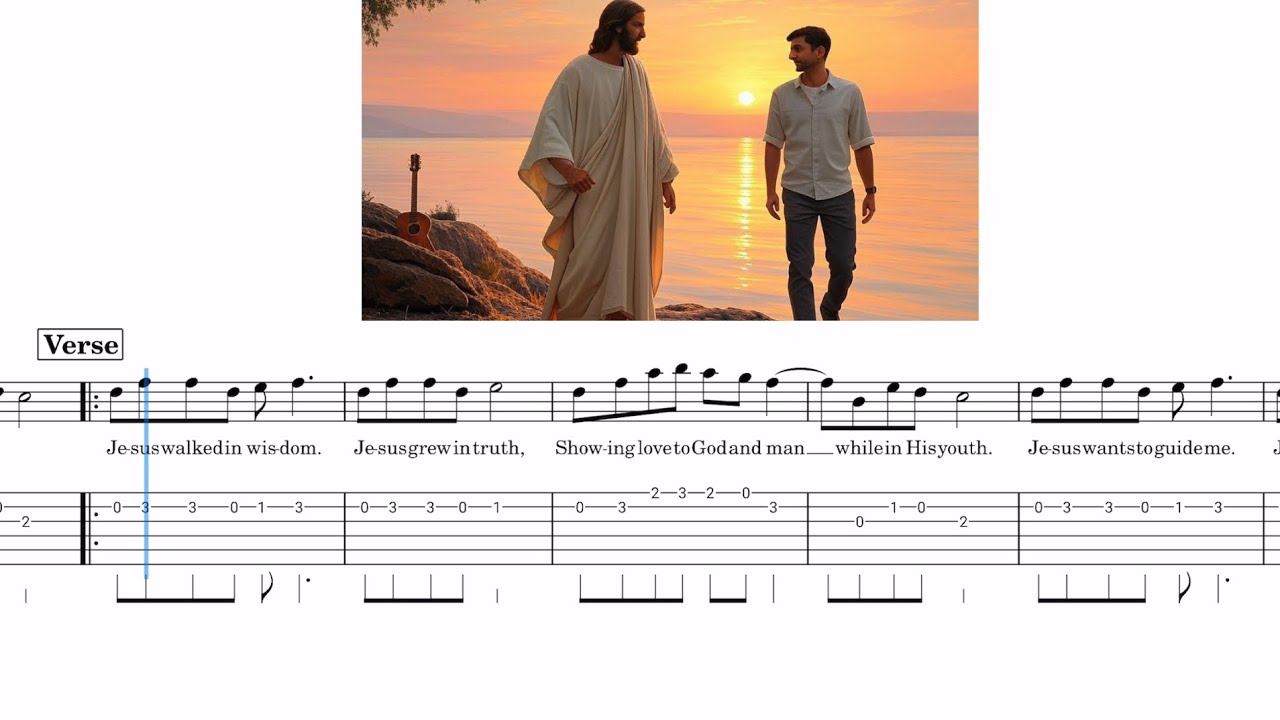 EASY Fingerstyle Guitar | I Will Walk with Jesus | 1004 Hymns for Home and Church