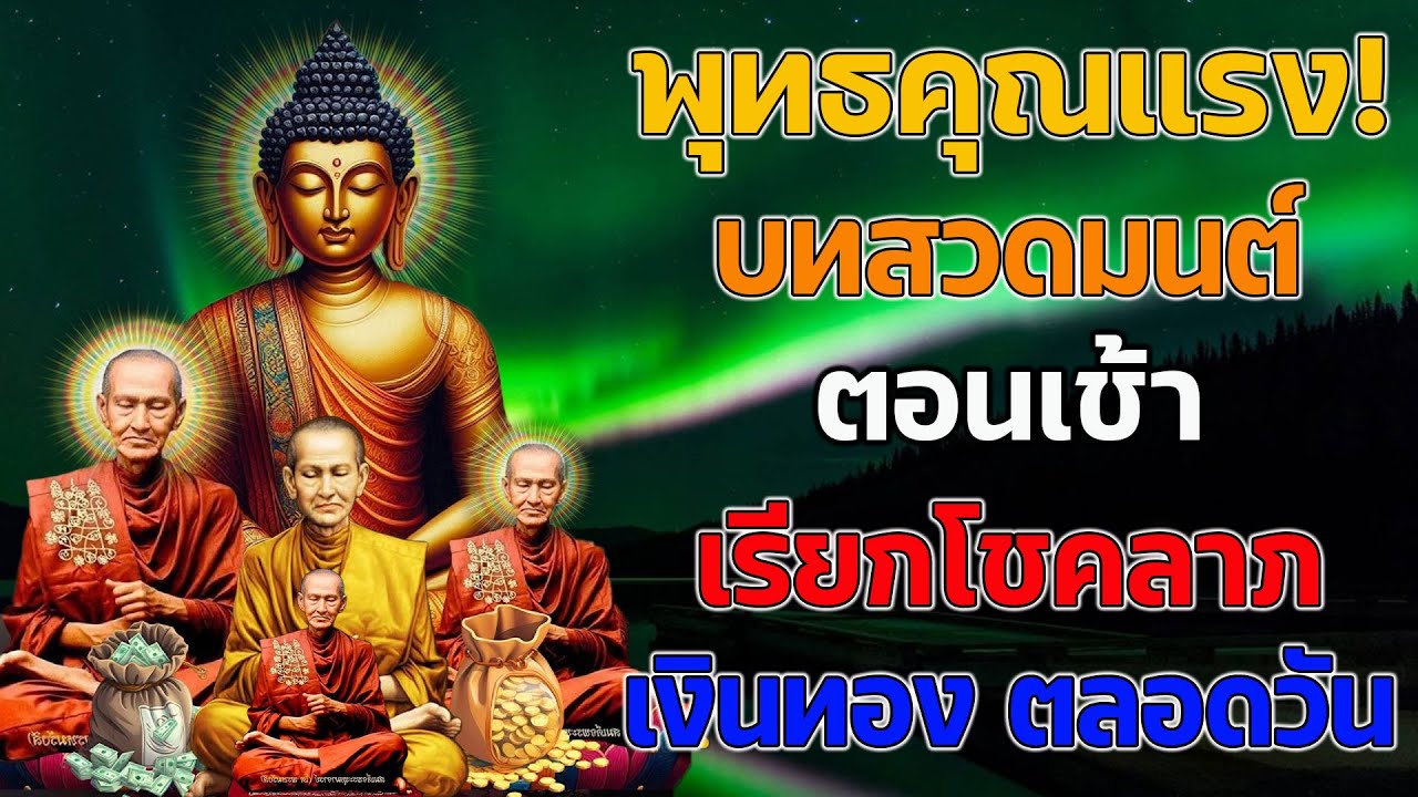 พุทธคุณแรง! บทสวดมนต์ตอนเช้า เรียกโชคลาภ เงินทอง ตลอดวัน🙏แค่เปิดฟัง เมื่อประตูเปิด โชคลาภเข้ามาทันที