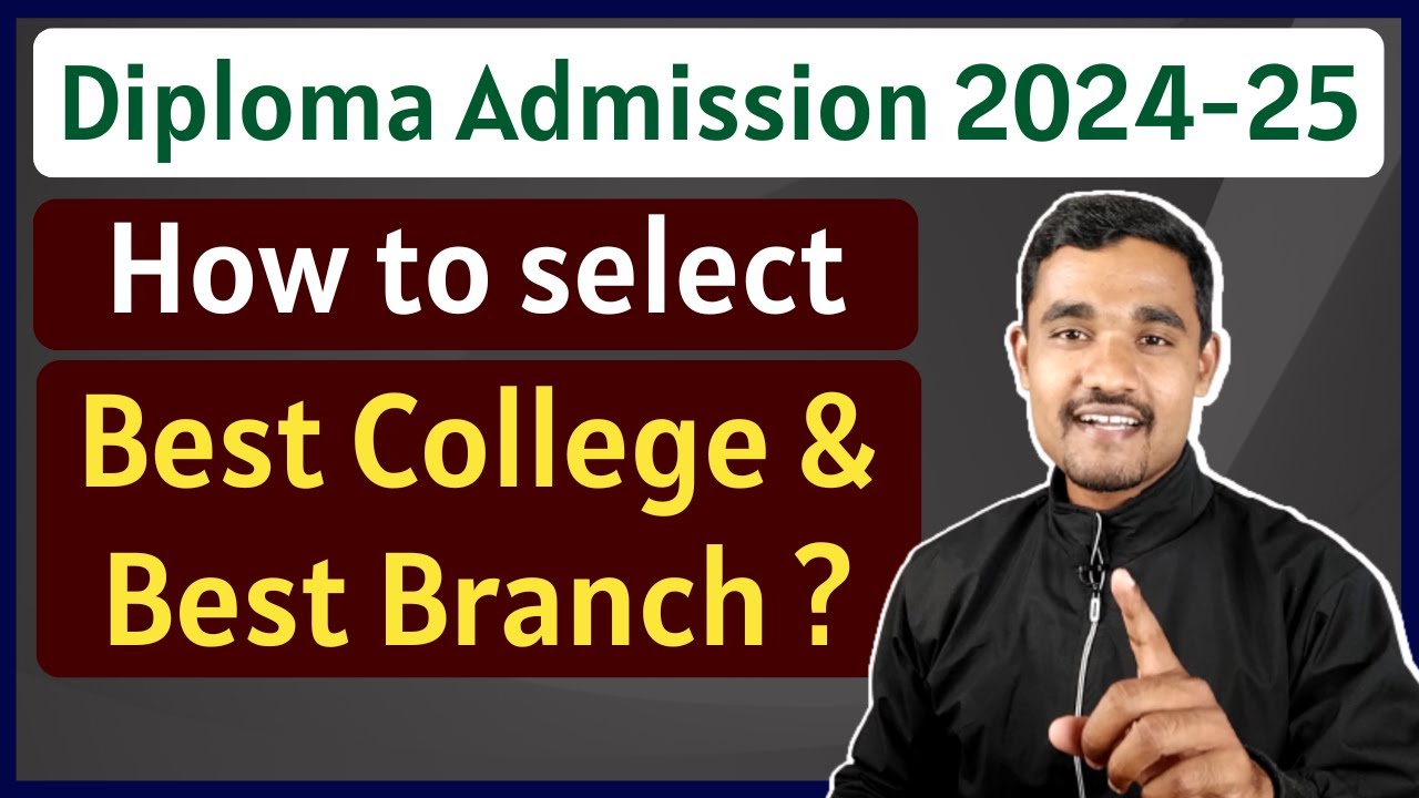 How to select college and branch? | Diploma Admission 2024-25