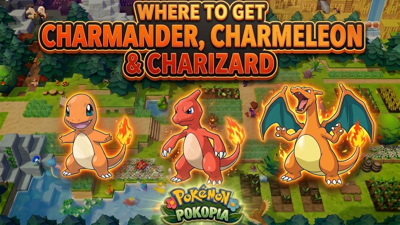 Как получить Чармандер, Чармелеона и Чаризарда в Pokemon Pokopia