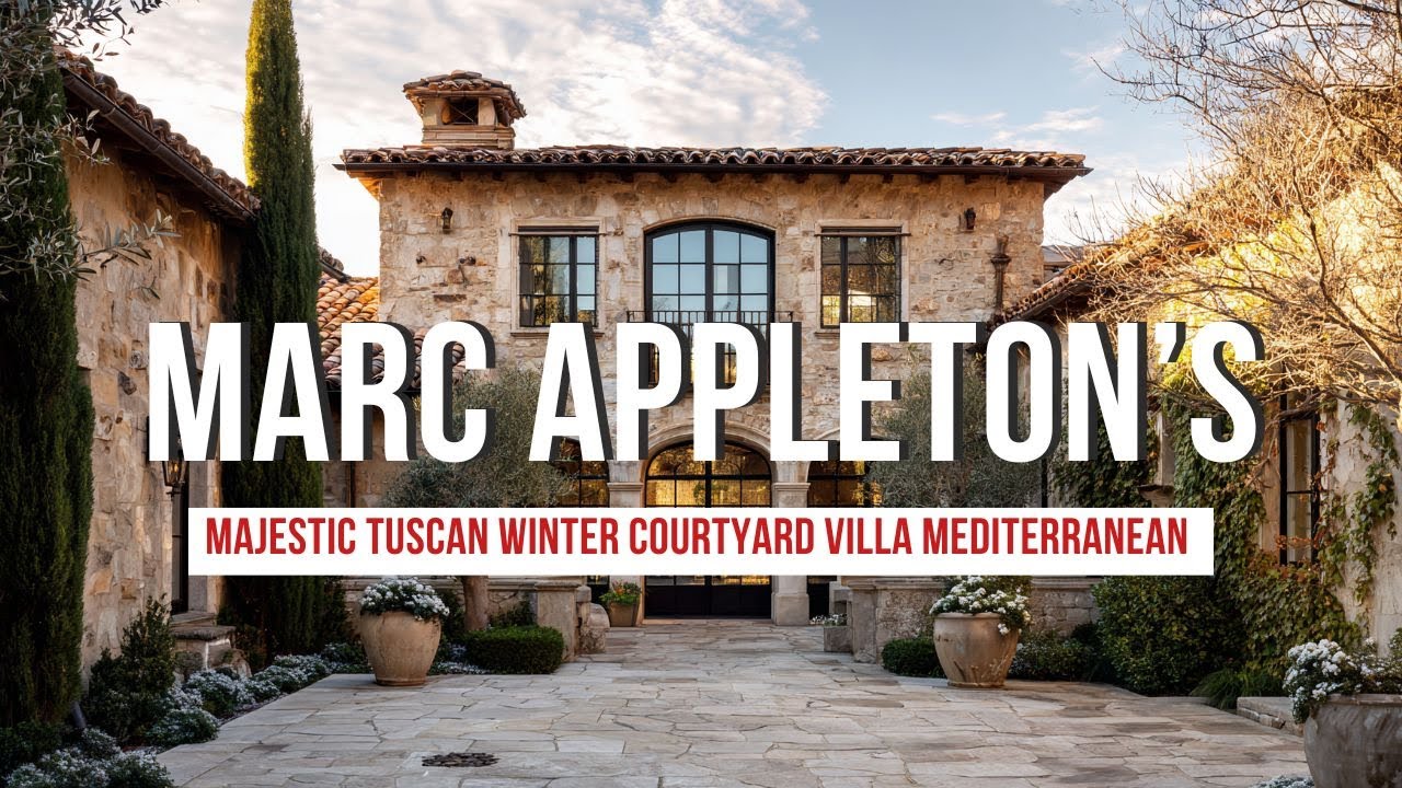 Majestic Tuscan Winter Courtyard Villa Influenced by Marc Appleton s Mediterranean Authenticity