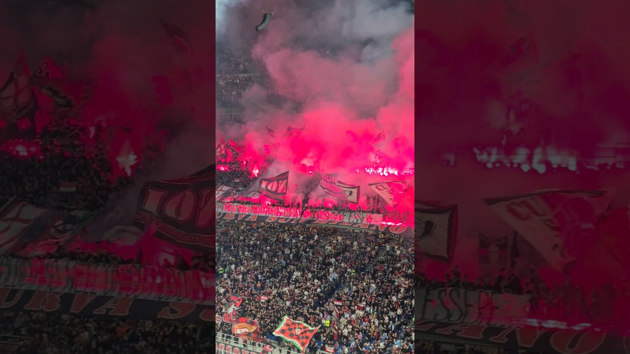 LA CURVA SUD MILANO ACCENDE SAN SIRO 🔴⚫️🔥