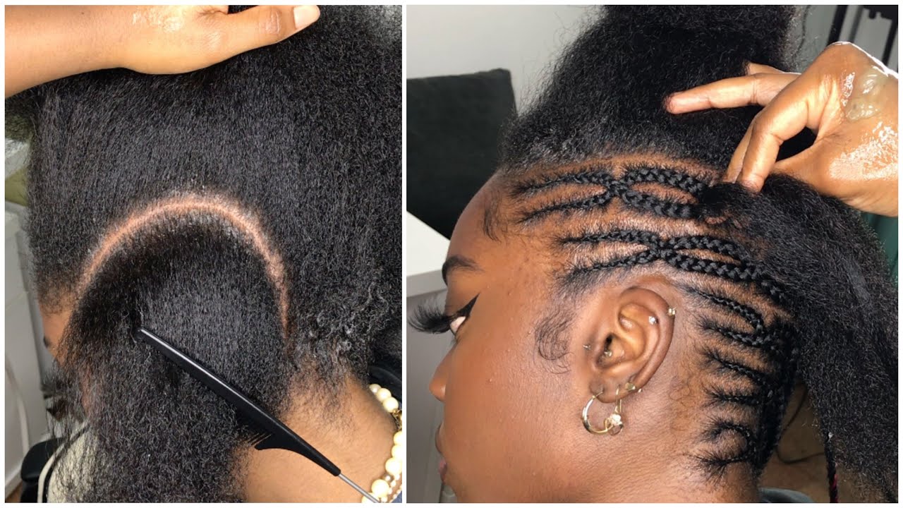 Criss-cross Lemonade Braids on Very Thick Natural Hair | Summertime Go To Braids